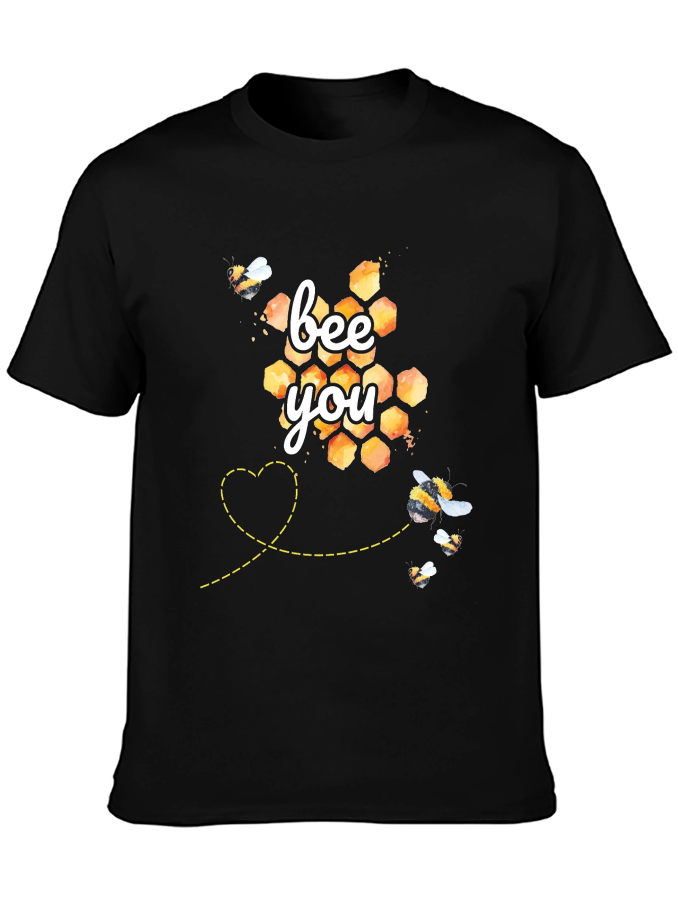 Bee You Graphic Tee - Honeycomb and Bees Design