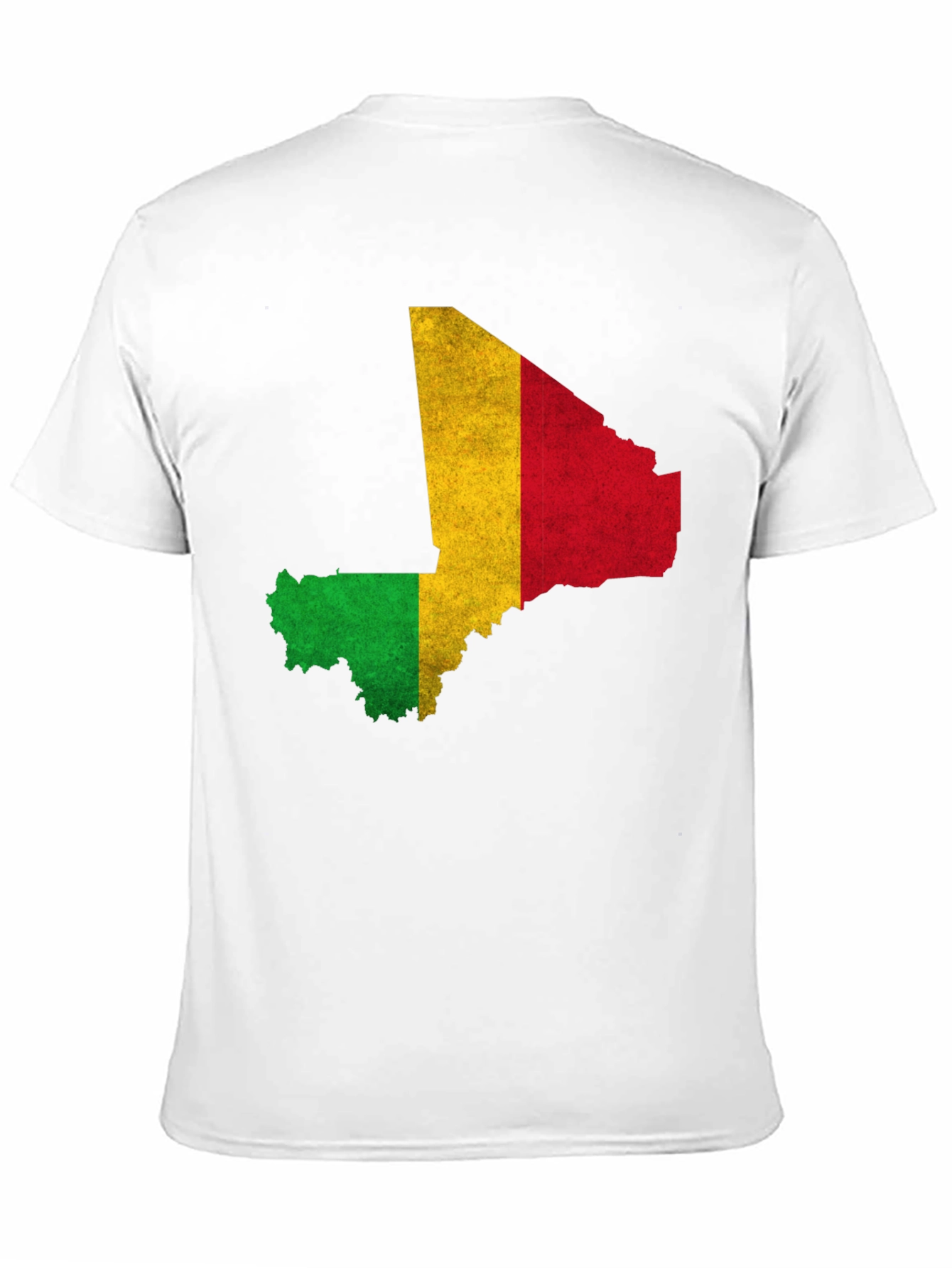 Mali Flag Map Graphic Black T-Shirt