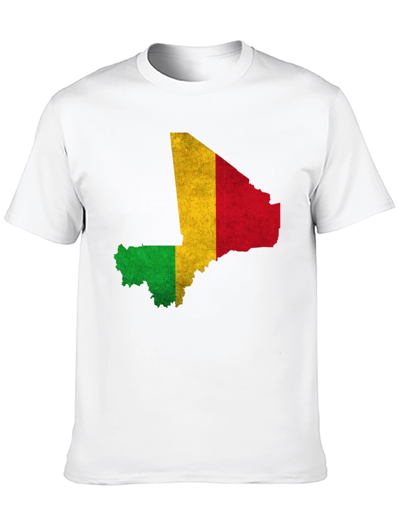 Mali Flag Map Graphic Black T-Shirt