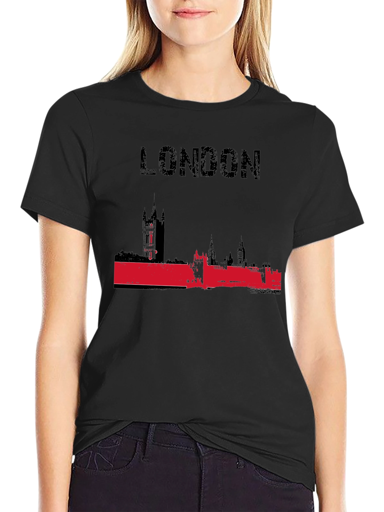 London Skyline Black T-Shirt
