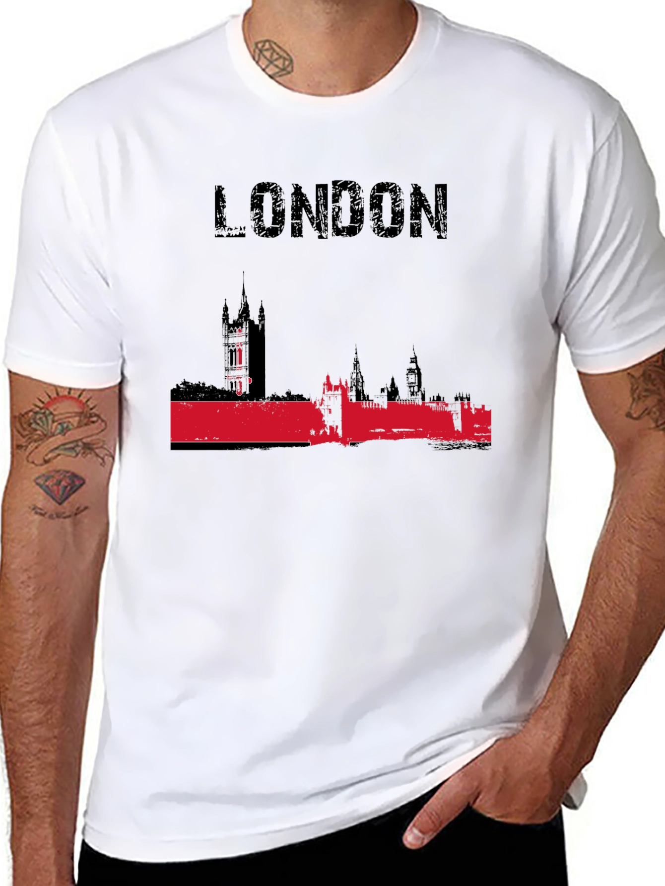 London Skyline Black T-Shirt