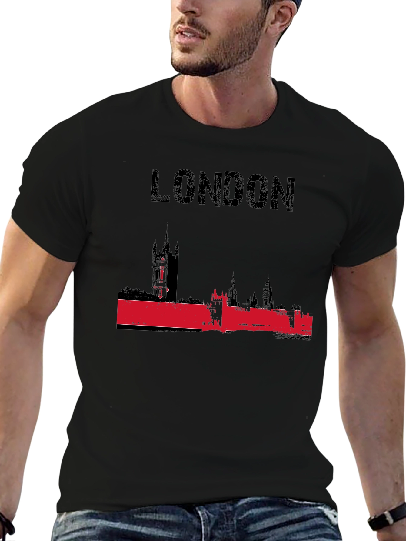 London Skyline Black T-Shirt