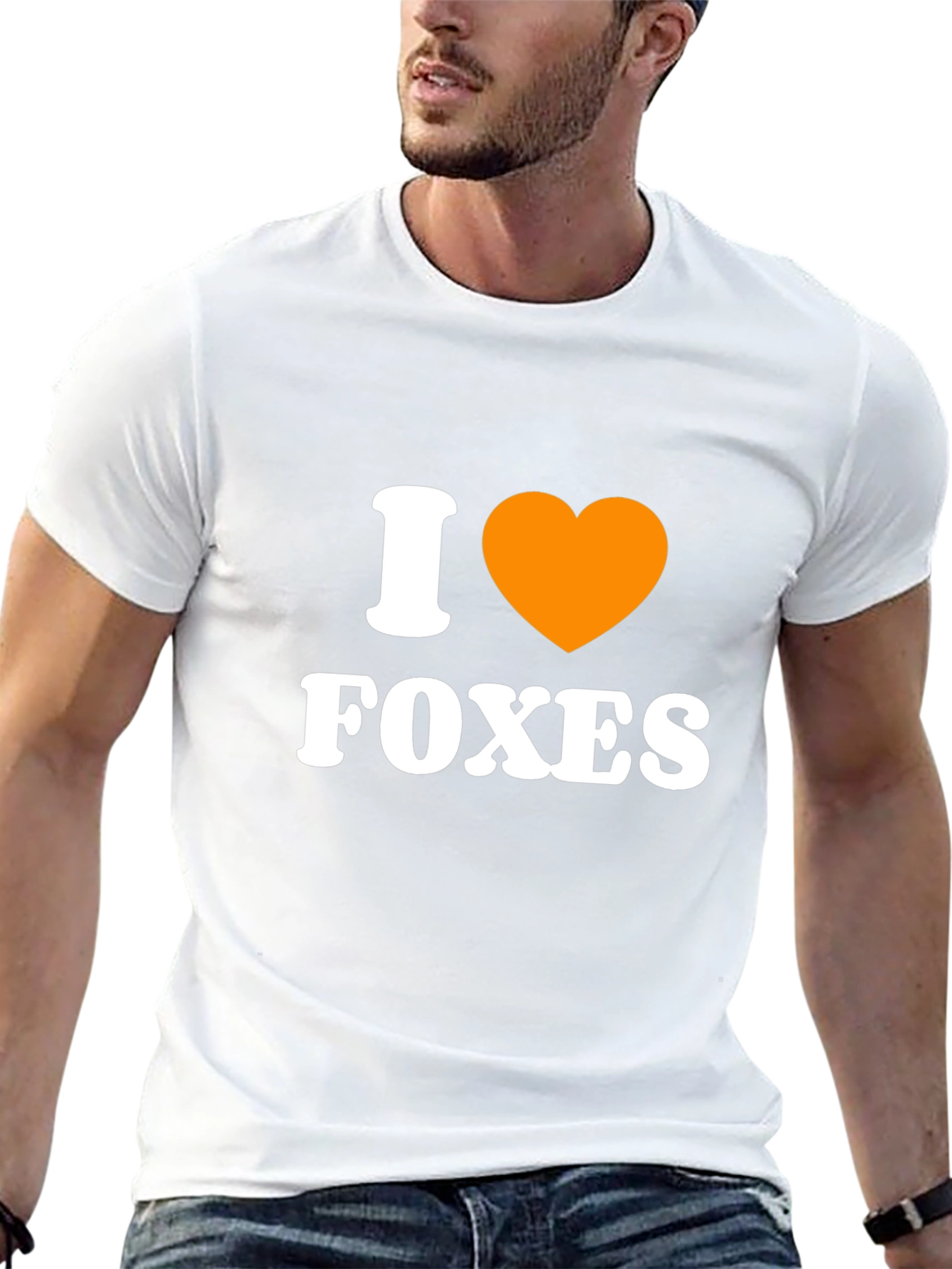 I Heart Foxes Black Graphic Tee