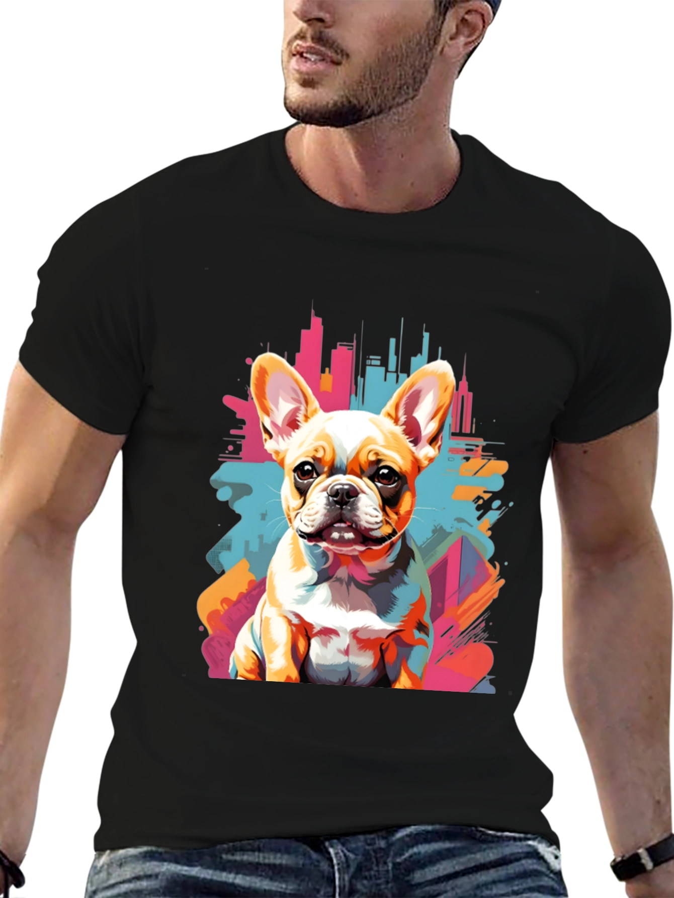 Urban Bulldog Tee - Cool Dog Graphic T-Shirt