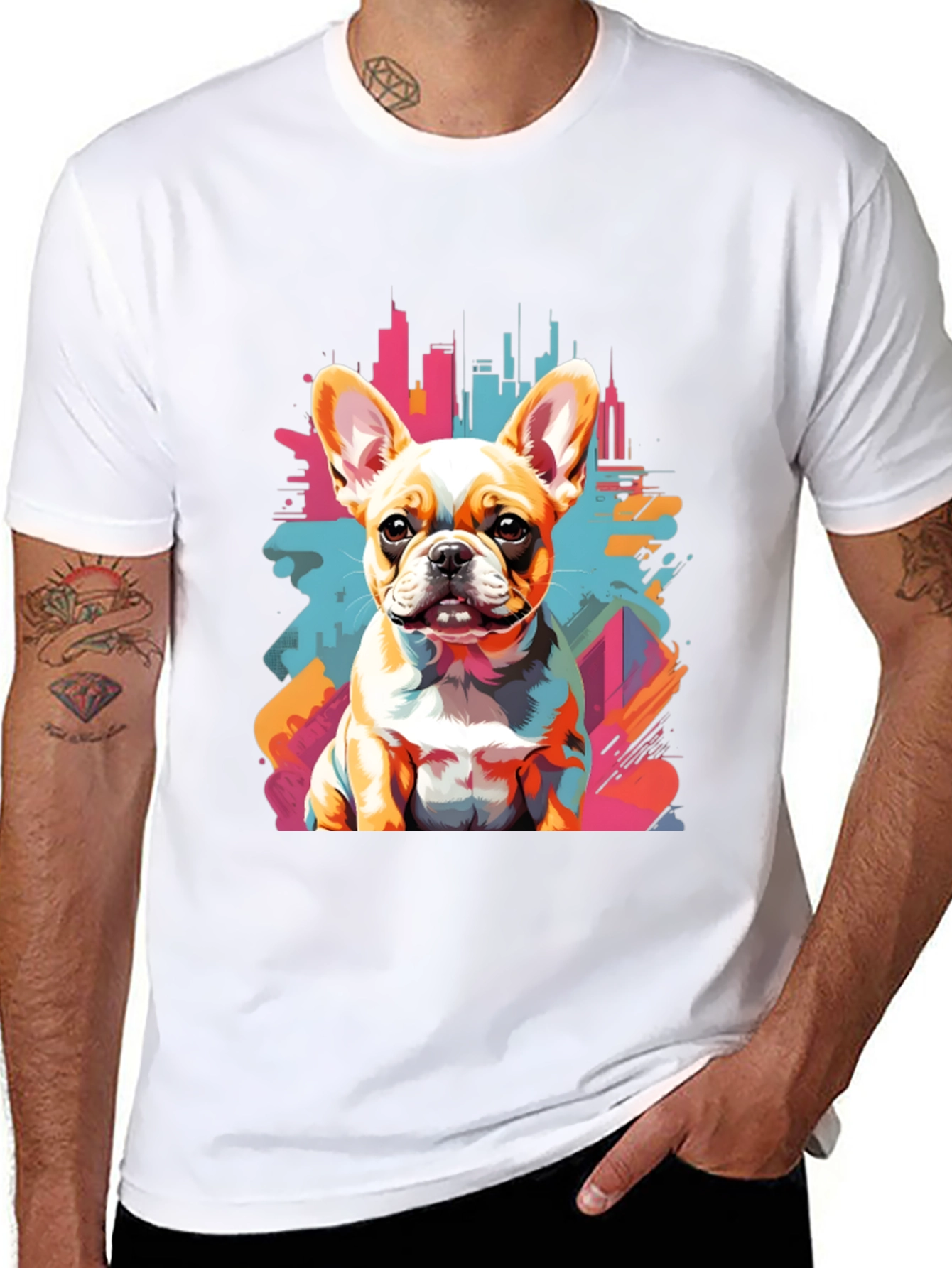 Urban Bulldog Tee - Cool Dog Graphic T-Shirt