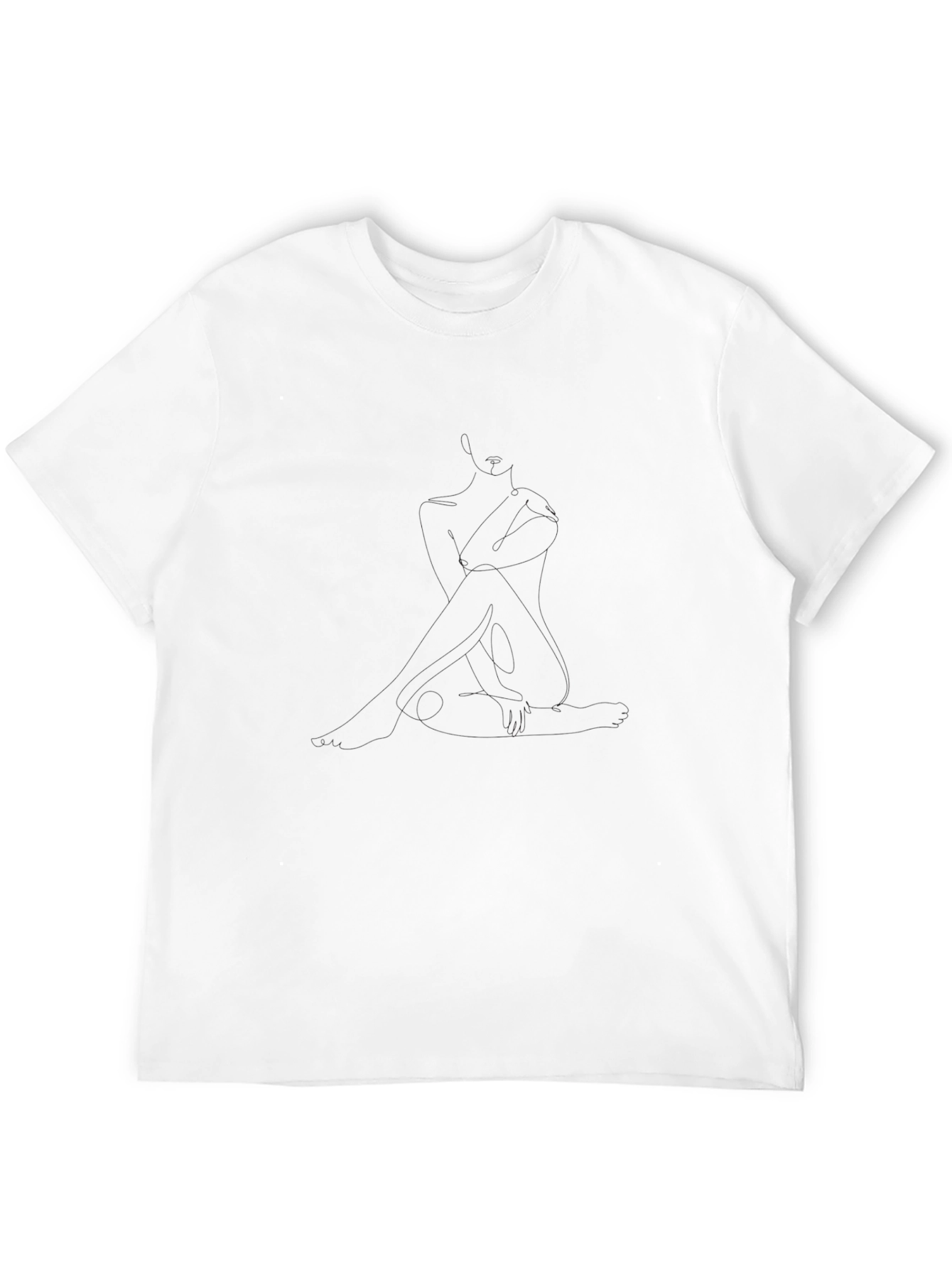 Mens Solid Black Crew Neck T-Shirt
