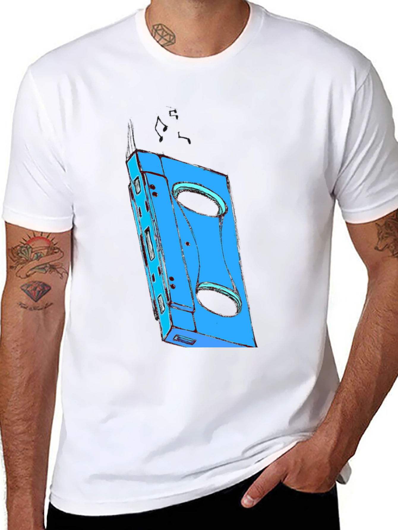 Retro Cassette Tape Graphic T-Shirt