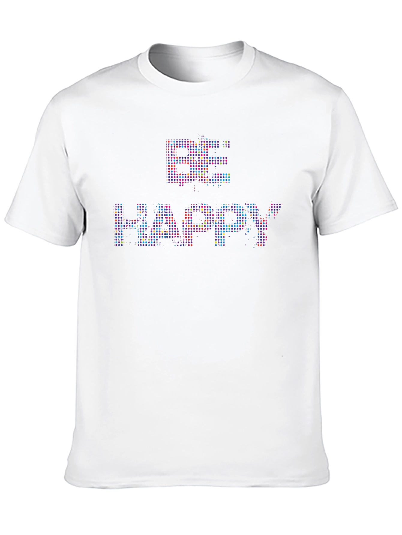 Be Happy Graphic Tee - Stylish Black Cotton T-Shirt