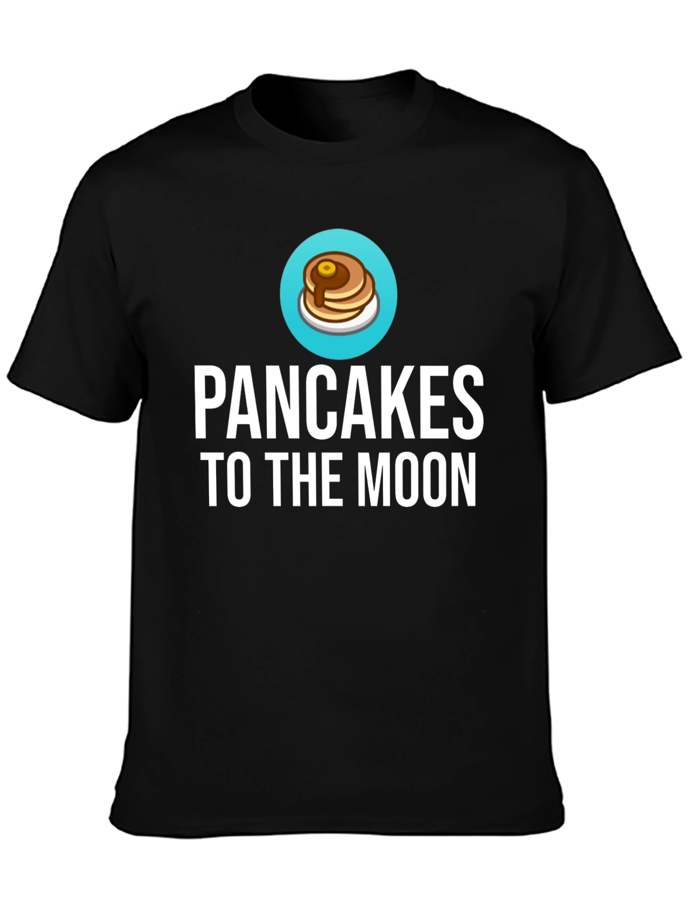 Pancakes to the Moon Graphic Tee - Black