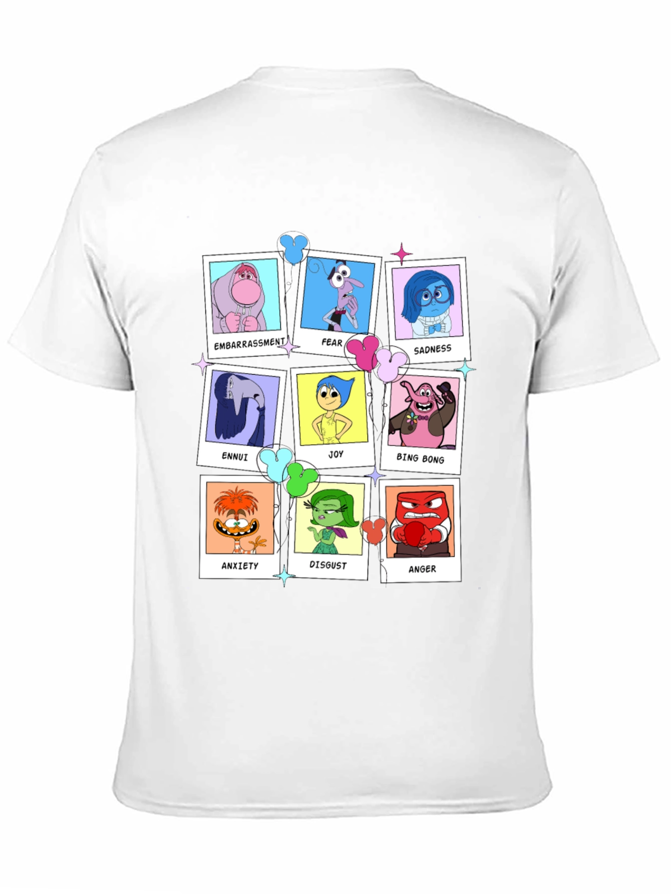 Inside Out Emotions T-Shirt - Black Graphic Tee