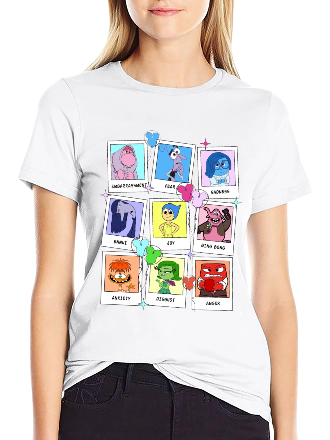 Inside Out Emotions T-Shirt - Black Graphic Tee