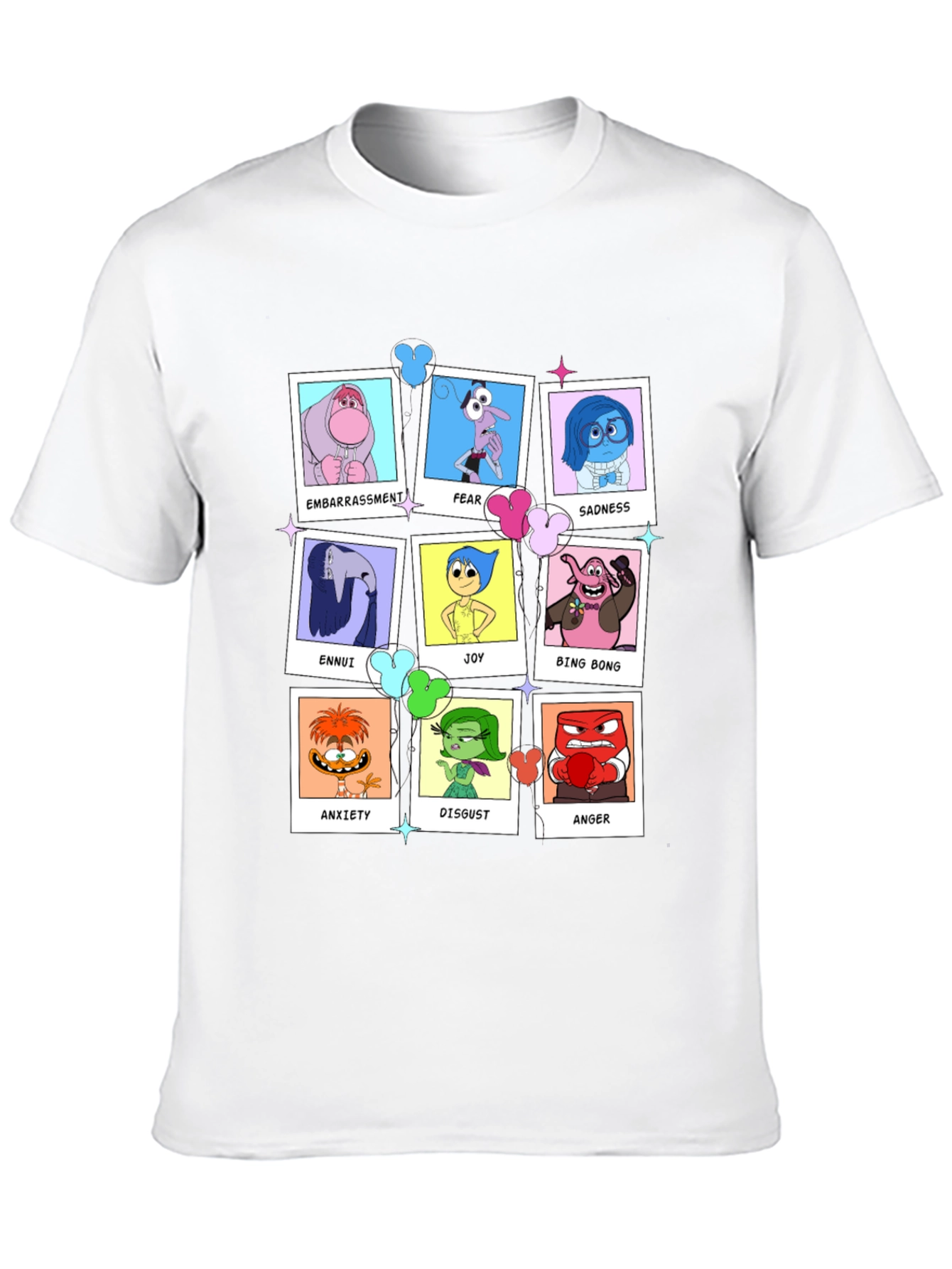 Inside Out Emotions T-Shirt - Black Graphic Tee