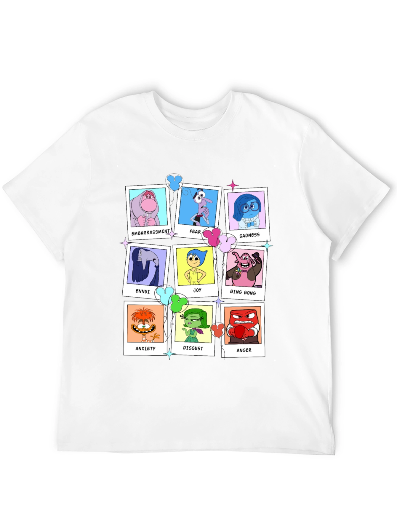 Inside Out Emotions T-Shirt - Black Graphic Tee