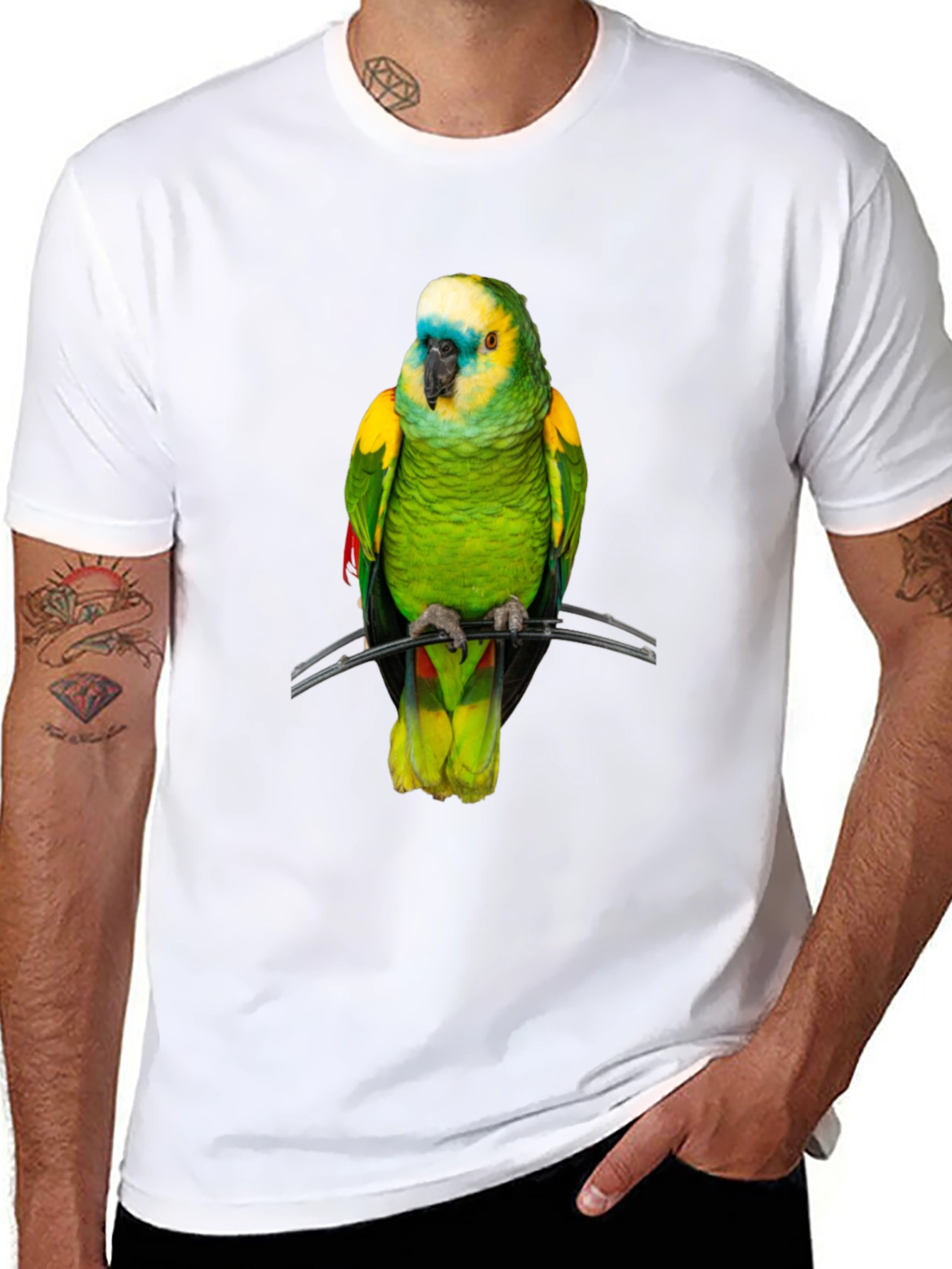Parrot Graphic T-Shirt - Unique Bird Lover Tee