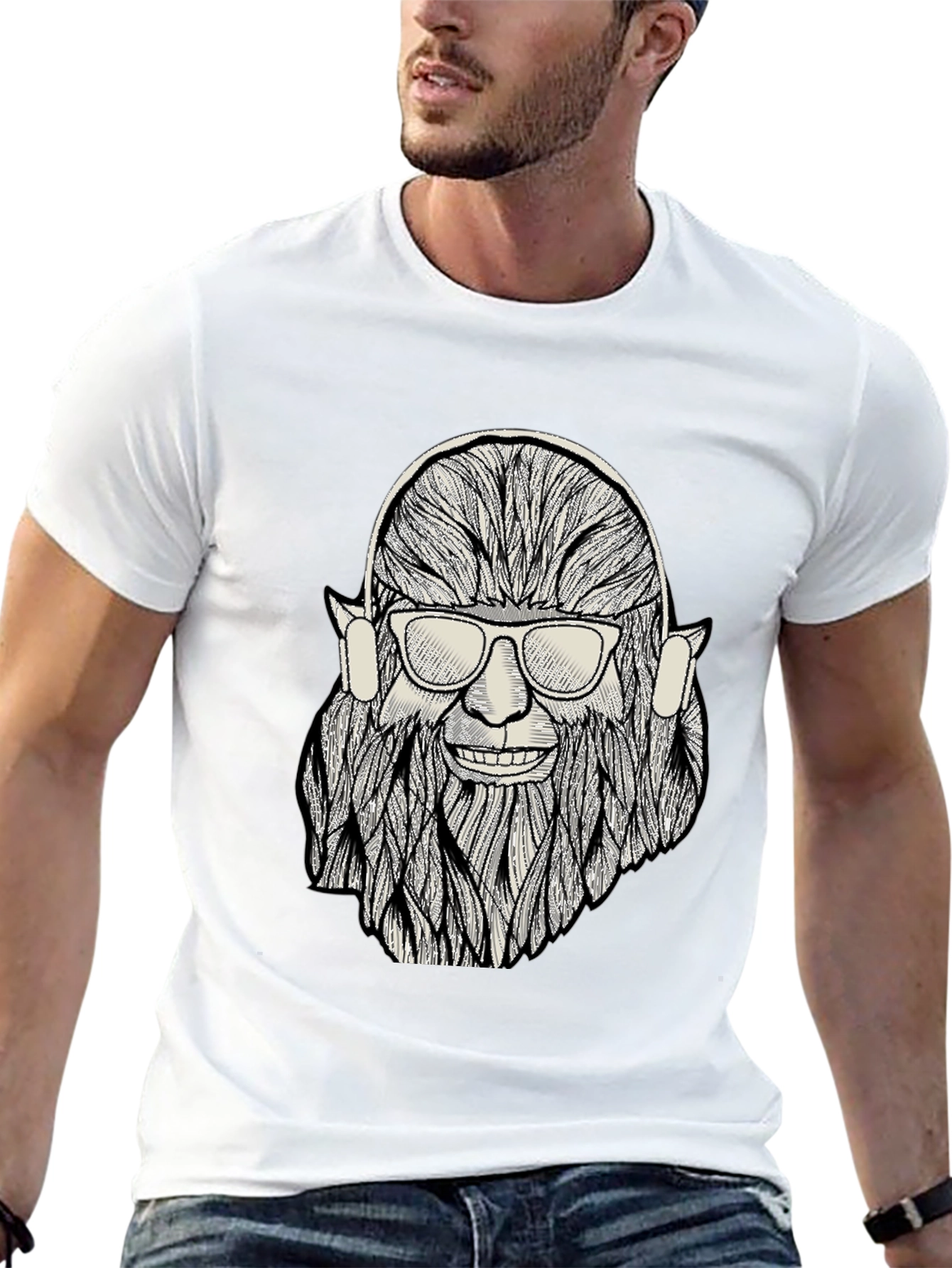 Bigfoot DJ T-Shirt - Funny Sasquatch Rave Party Tee