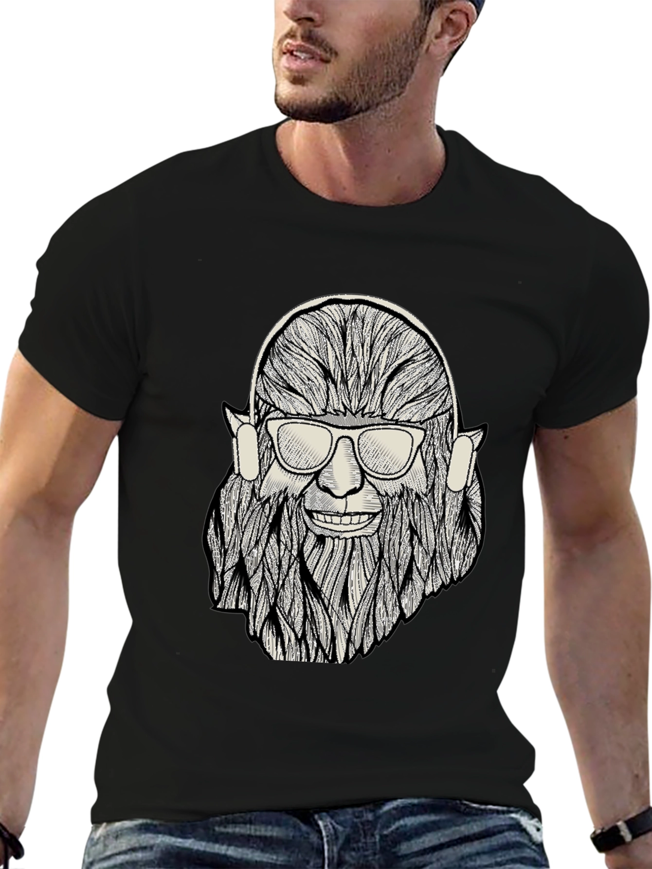 Bigfoot DJ T-Shirt - Funny Sasquatch Rave Party Tee