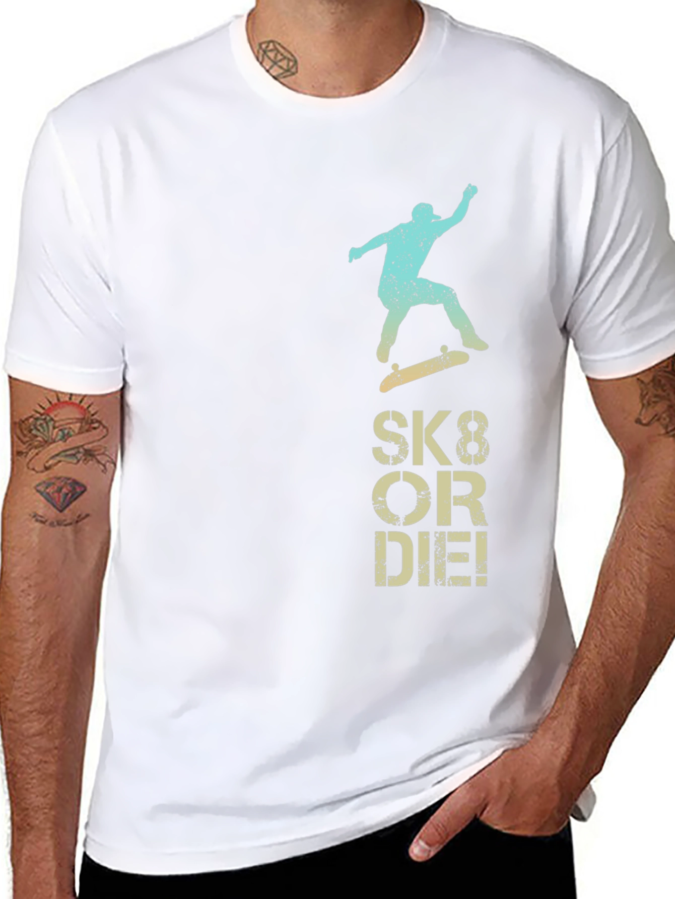 Sk8 or Die Graphic Tee - Black