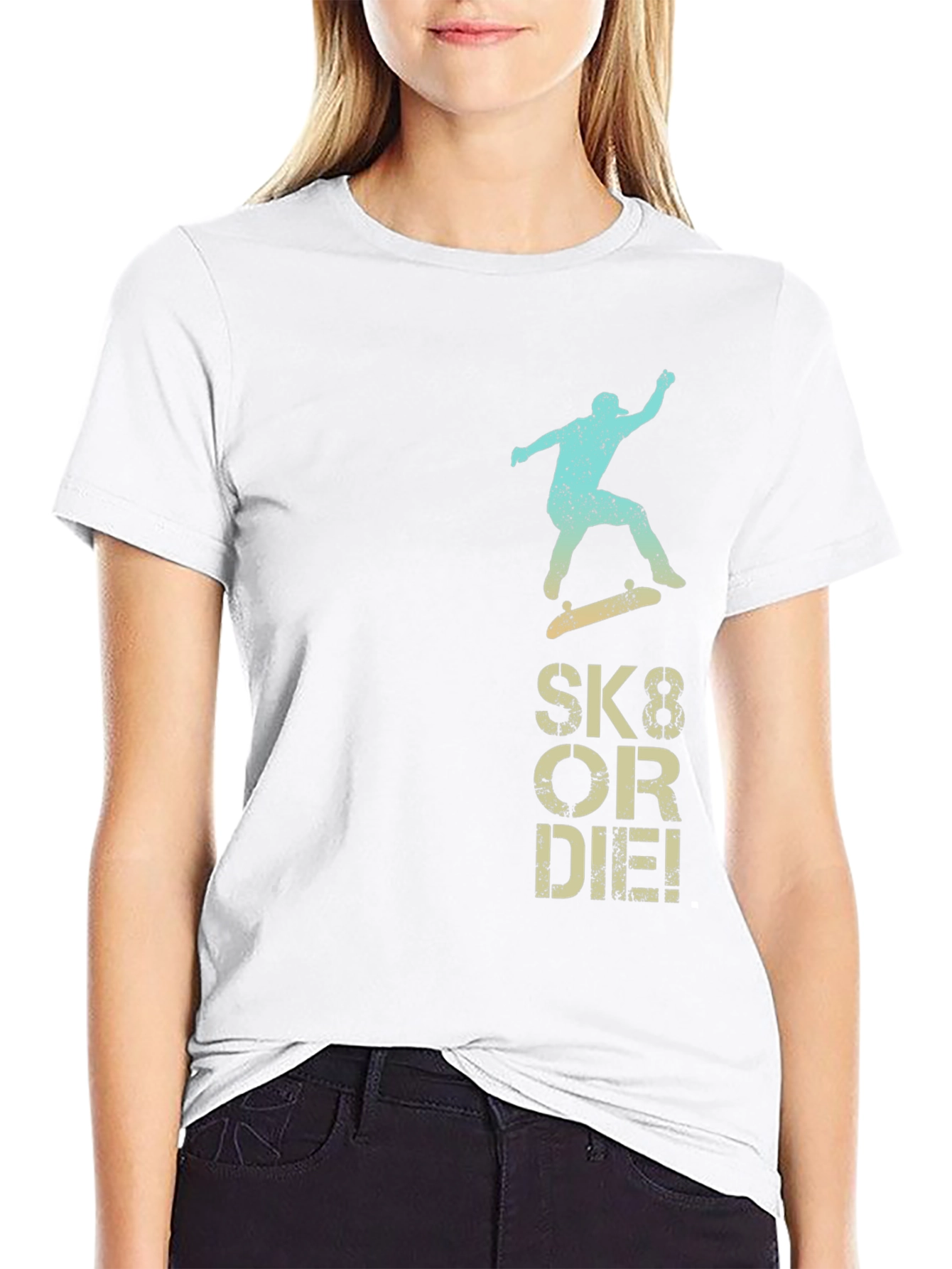 Sk8 or Die Graphic Tee - Black