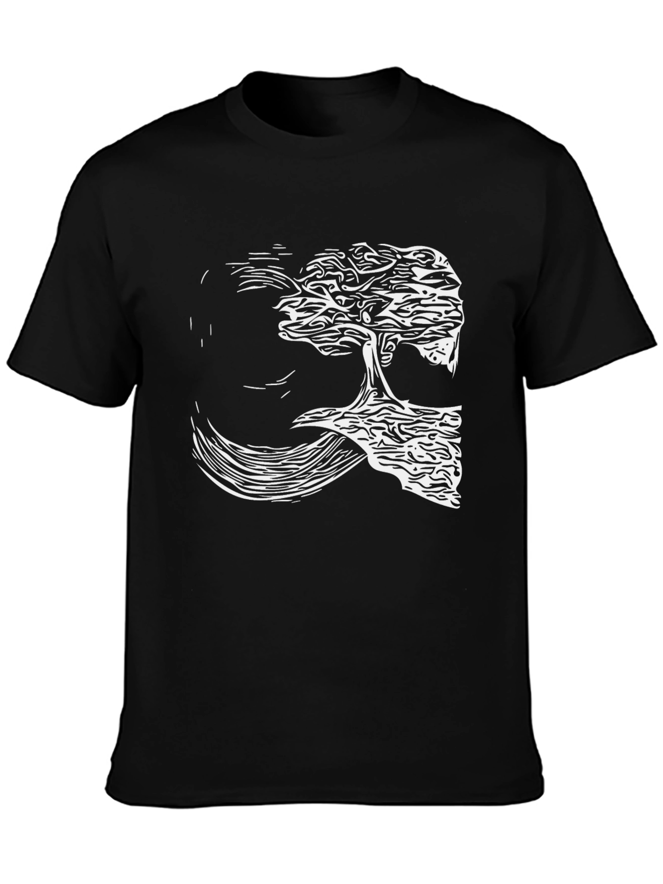 Natures Reflection Black T-Shirt