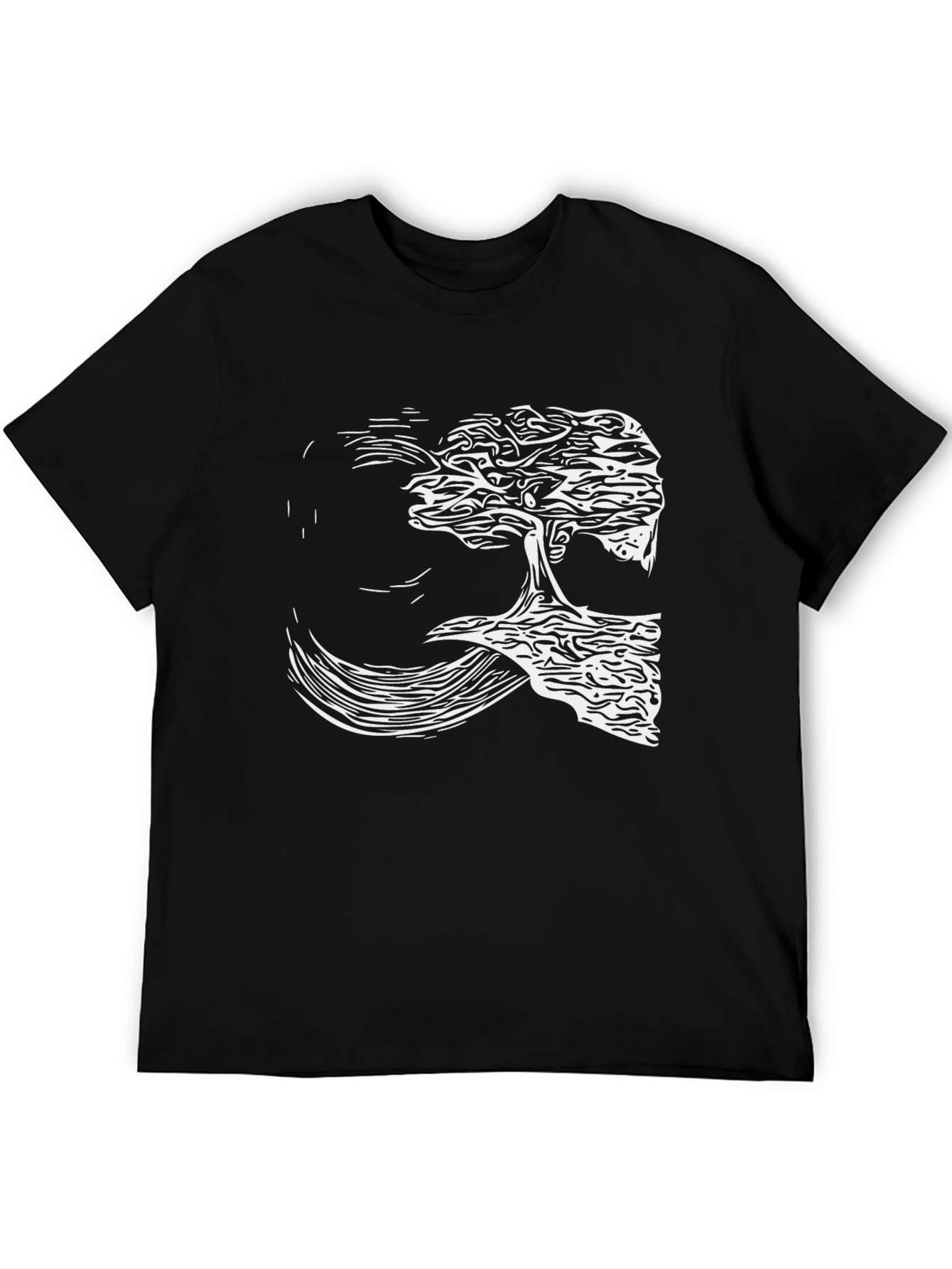 Natures Reflection Black T-Shirt