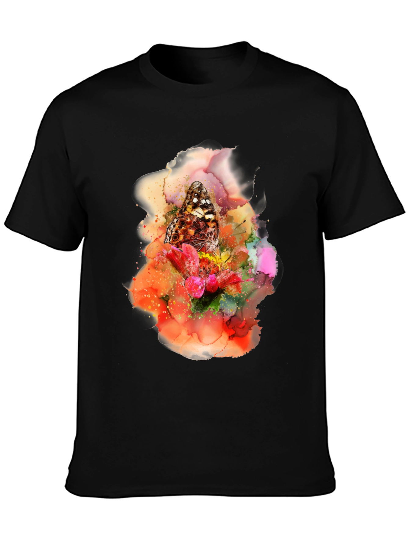 Butterfly Floral Art Graphic Tee