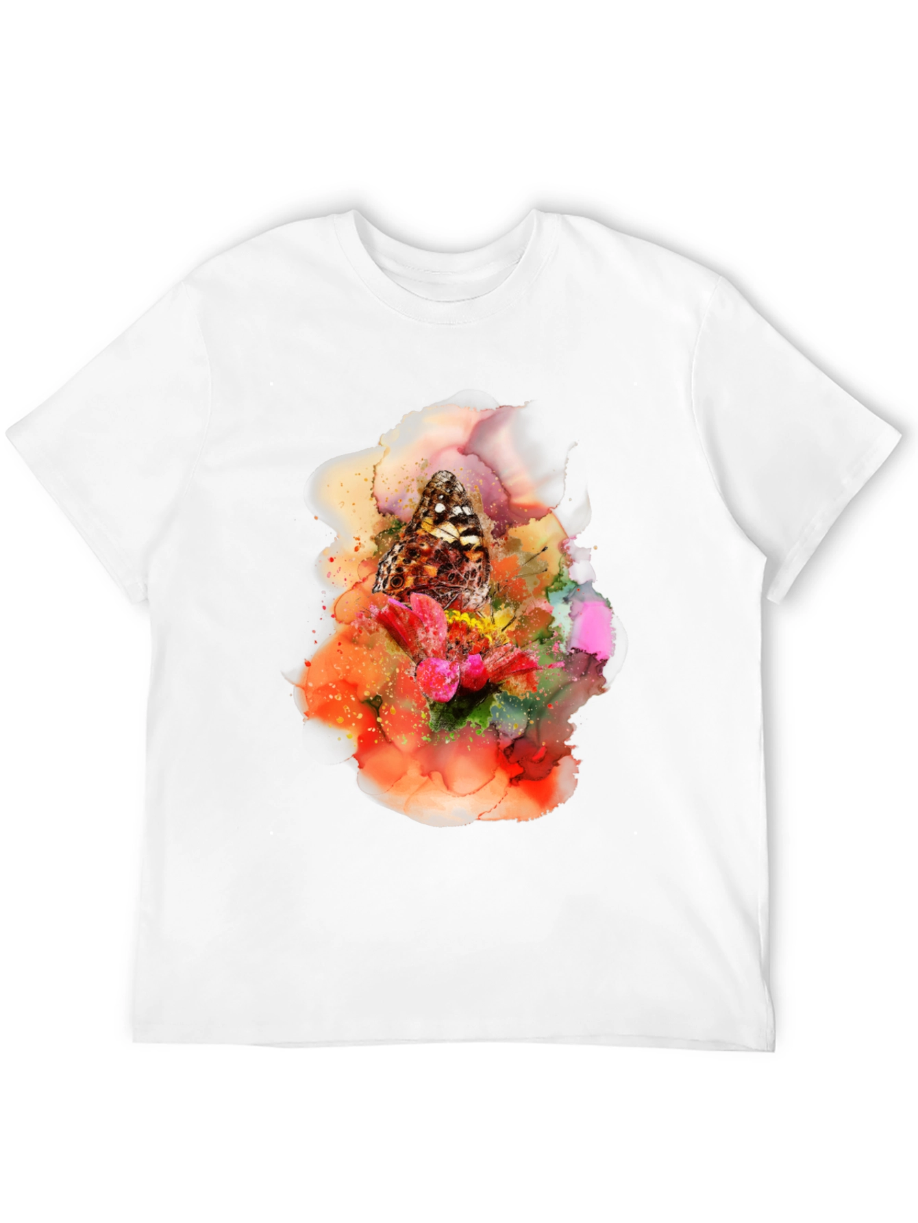 Butterfly Floral Art Graphic Tee