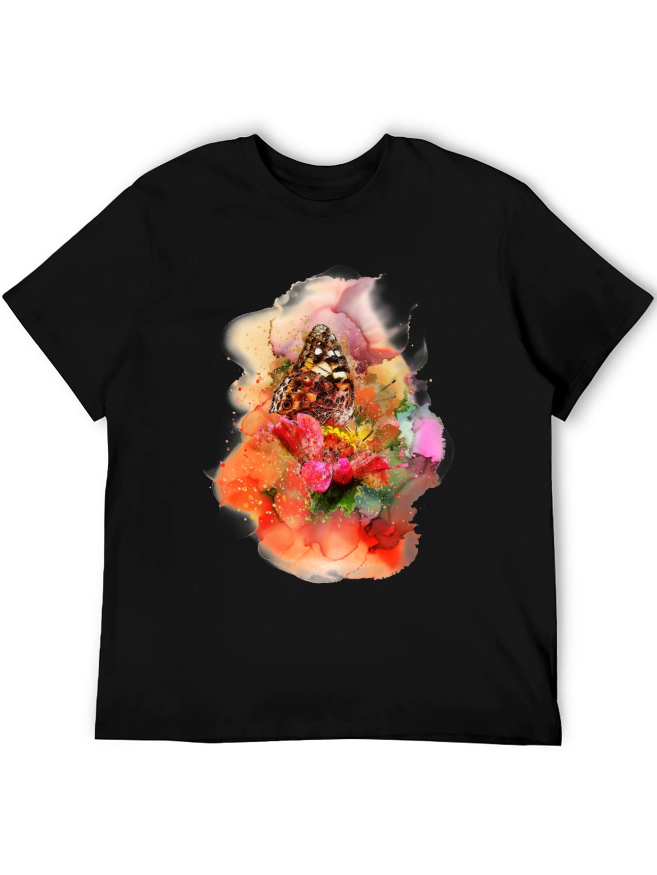 Butterfly Floral Art Graphic Tee