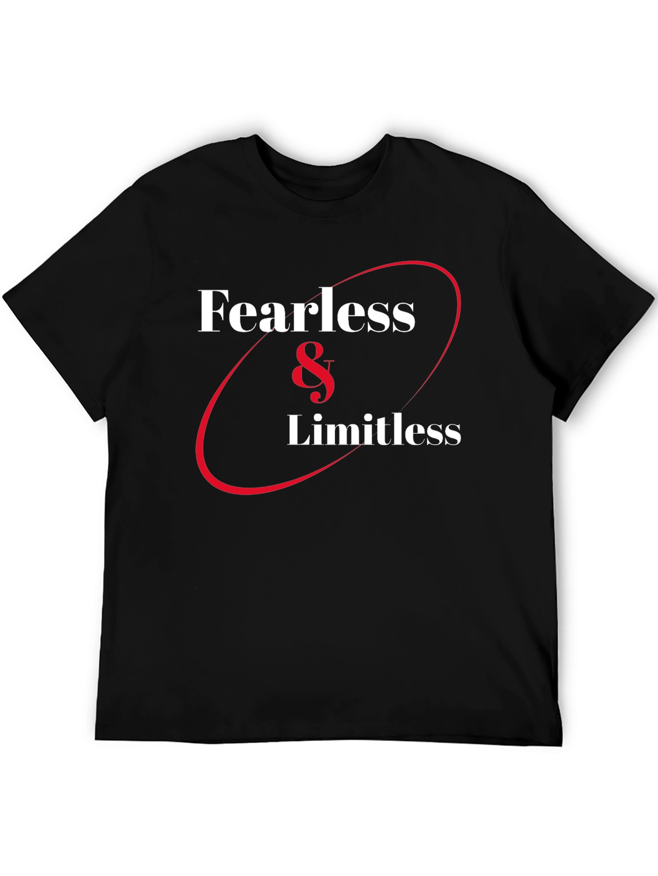 Fearless & Limitless Graphic Tee - Black Cotton T-Shirt