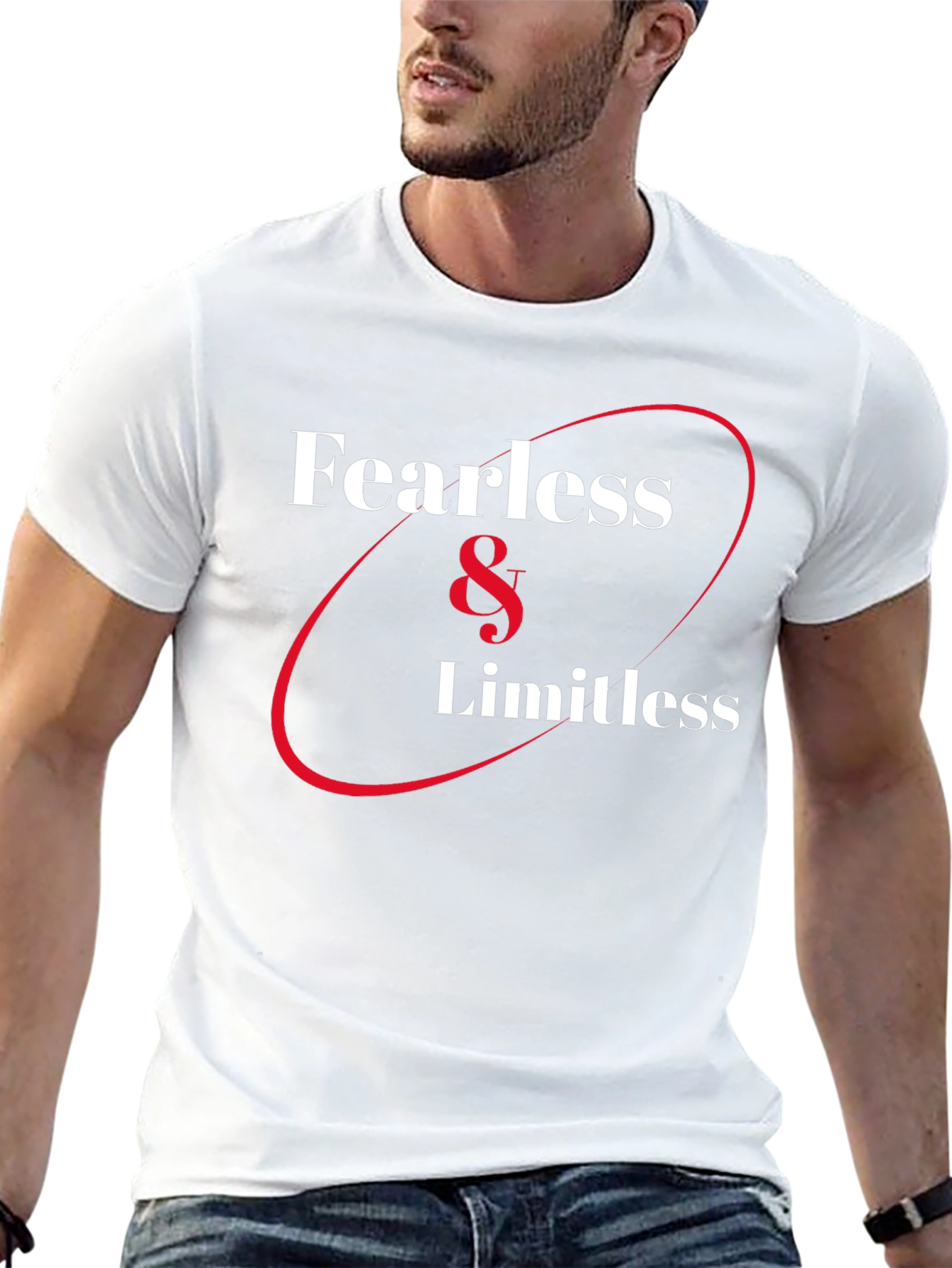 Fearless & Limitless Graphic Tee - Black Cotton T-Shirt