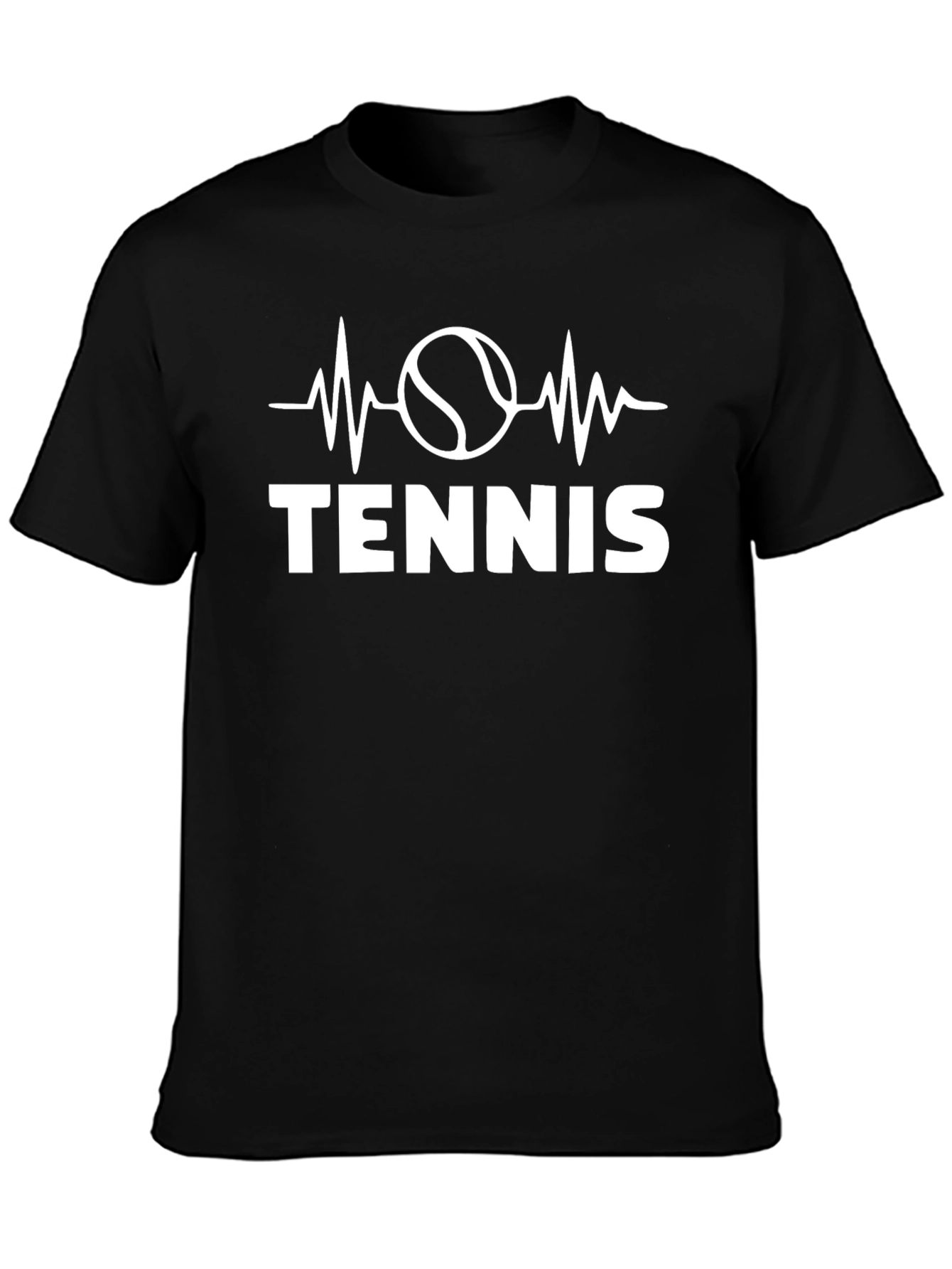 Tennis Heartbeat T-Shirt - Sporty Graphic Tee