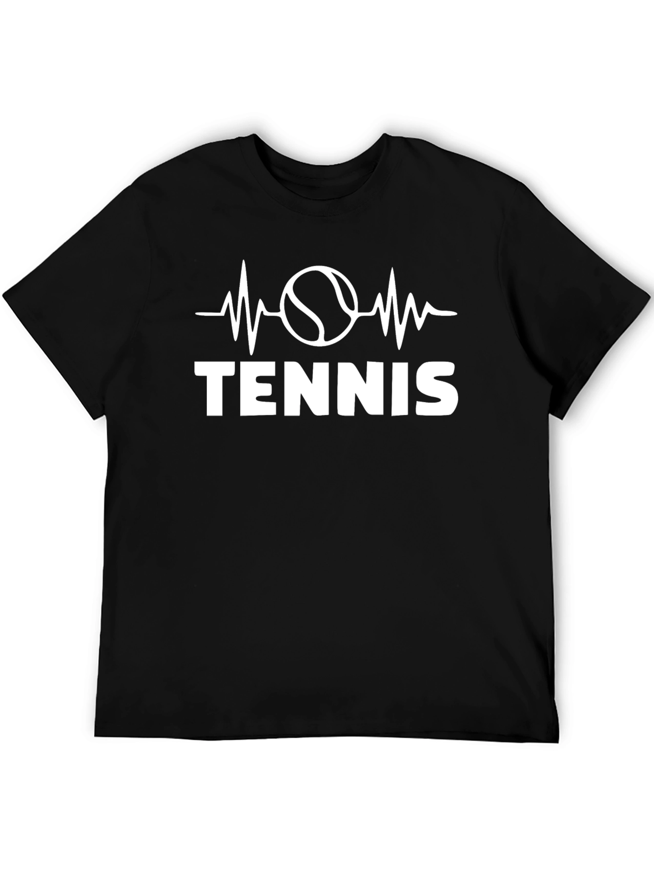 Tennis Heartbeat T-Shirt - Sporty Graphic Tee