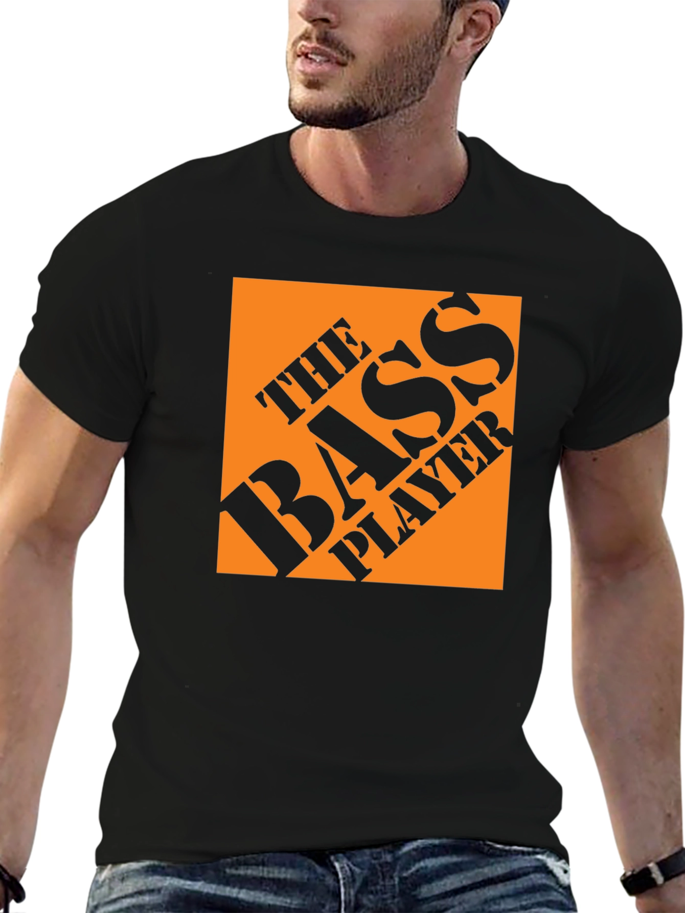 The Bass Player T-Shirt - Black Graphic Tee