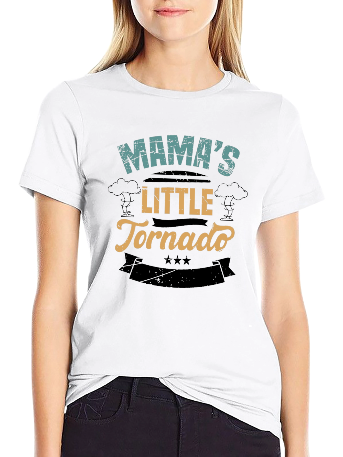 Mamas Little Tornado Black T-Shirt