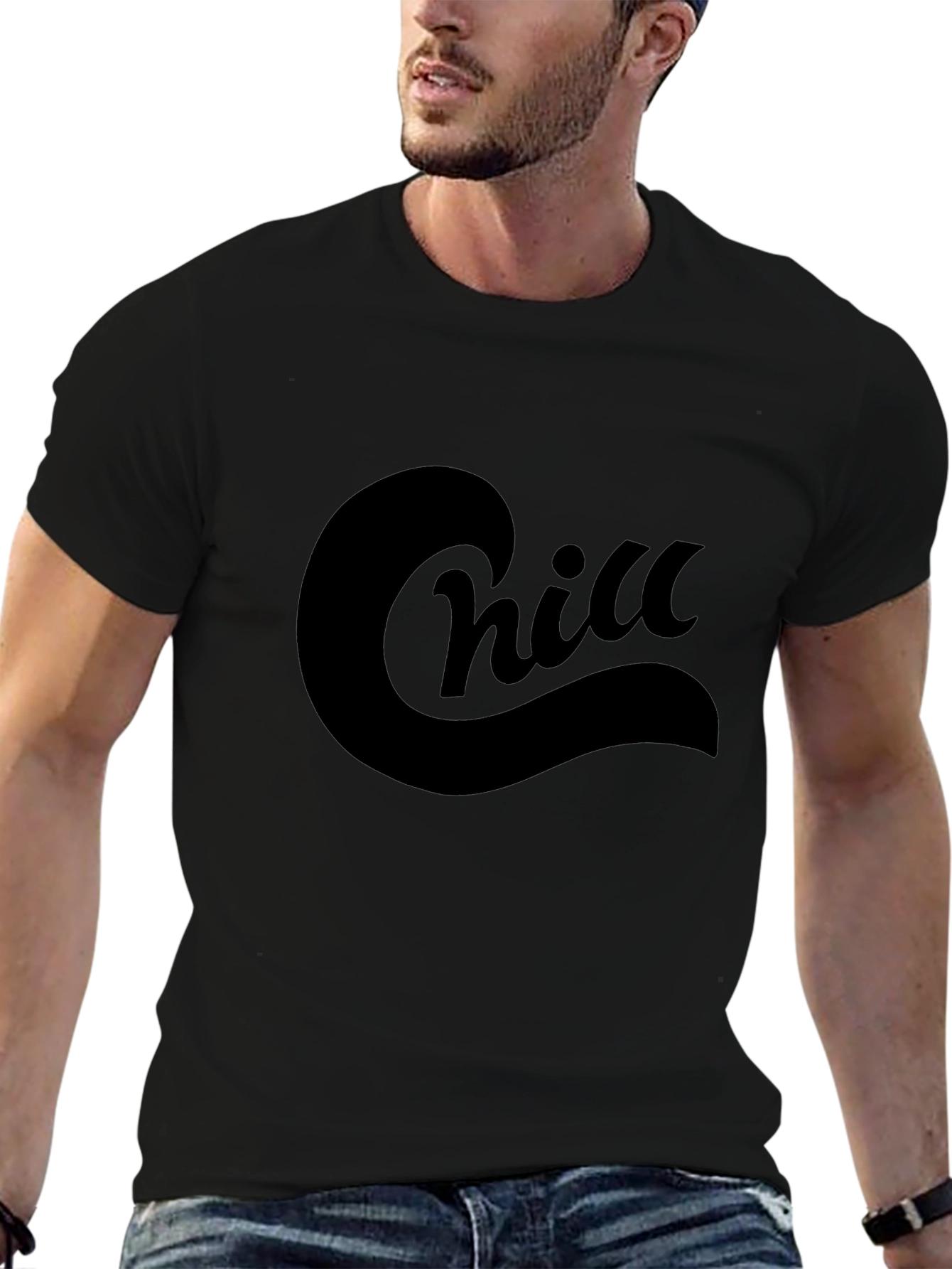 Chill Black T-Shirt - Relaxed Comfort