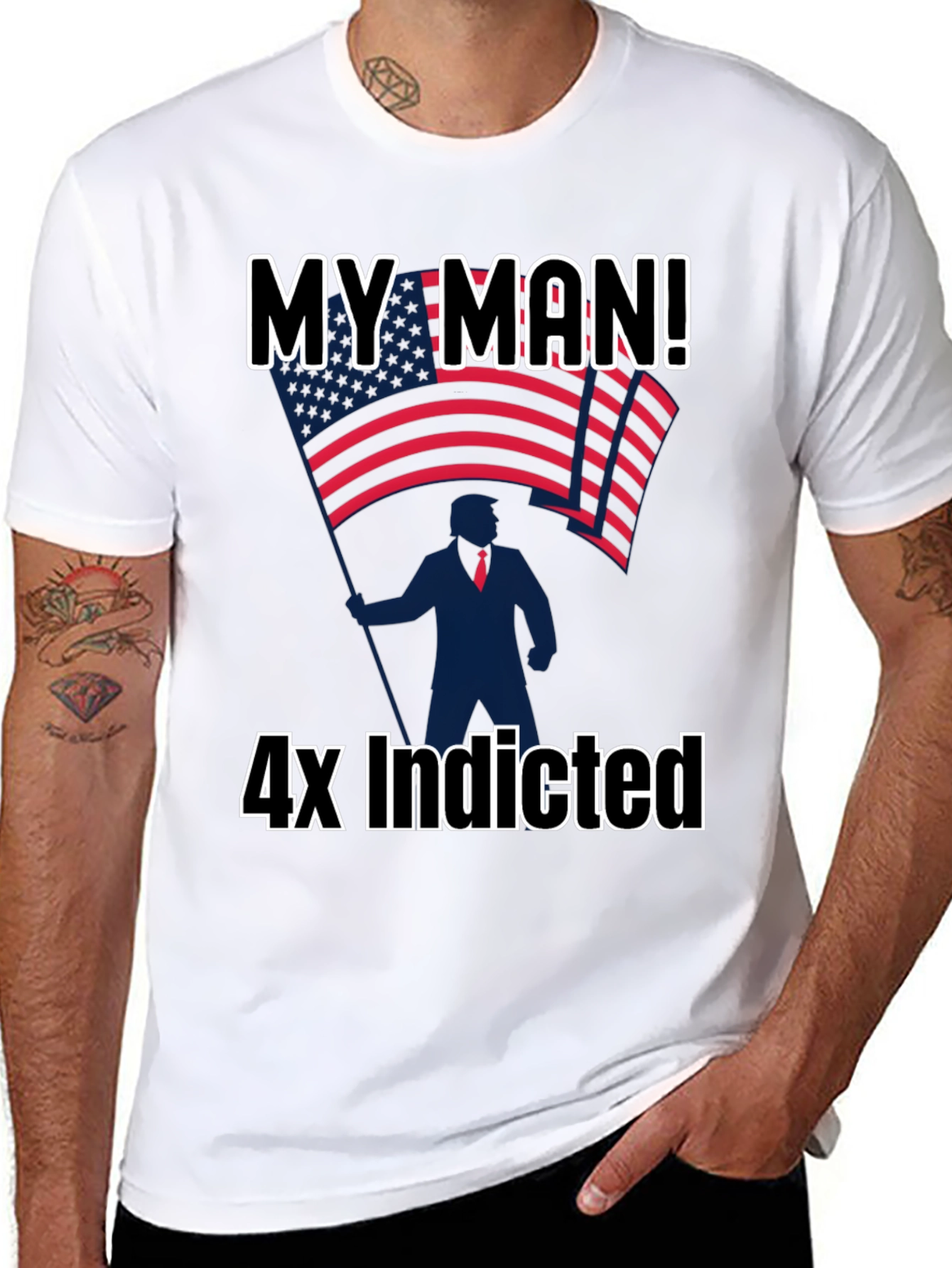 My Man! 4x Indicted Graphic T-Shirt