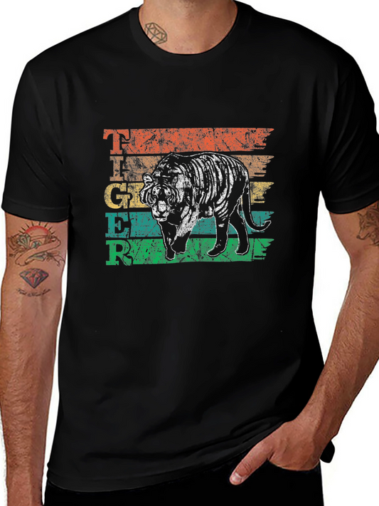 Vintage Tiger Retro Style Graphic T-Shirt