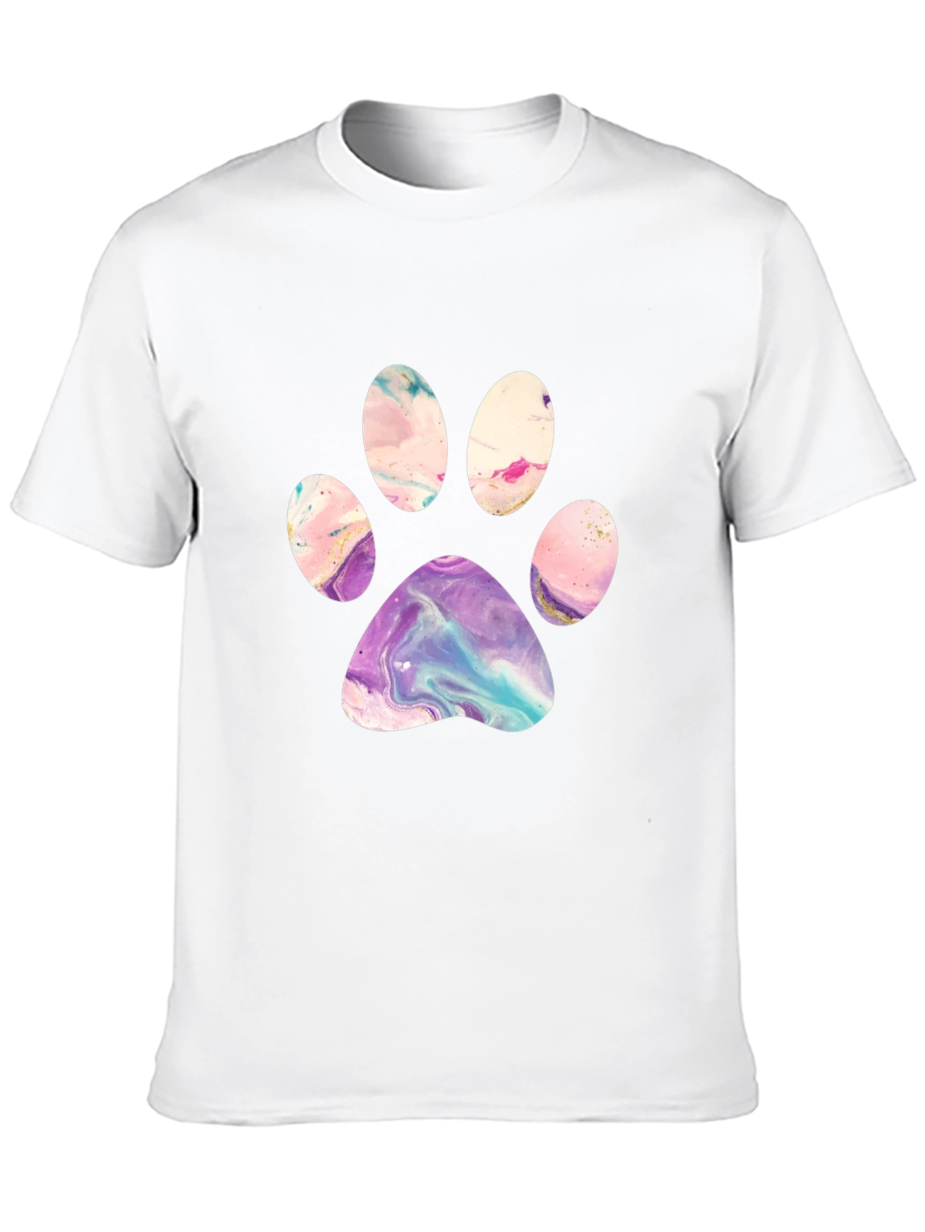 Artistic Paw Print Graphic Tee