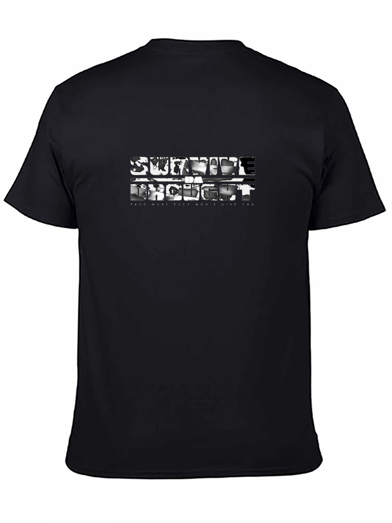 Statement Tee - Sweat & Regret Black T-Shirt