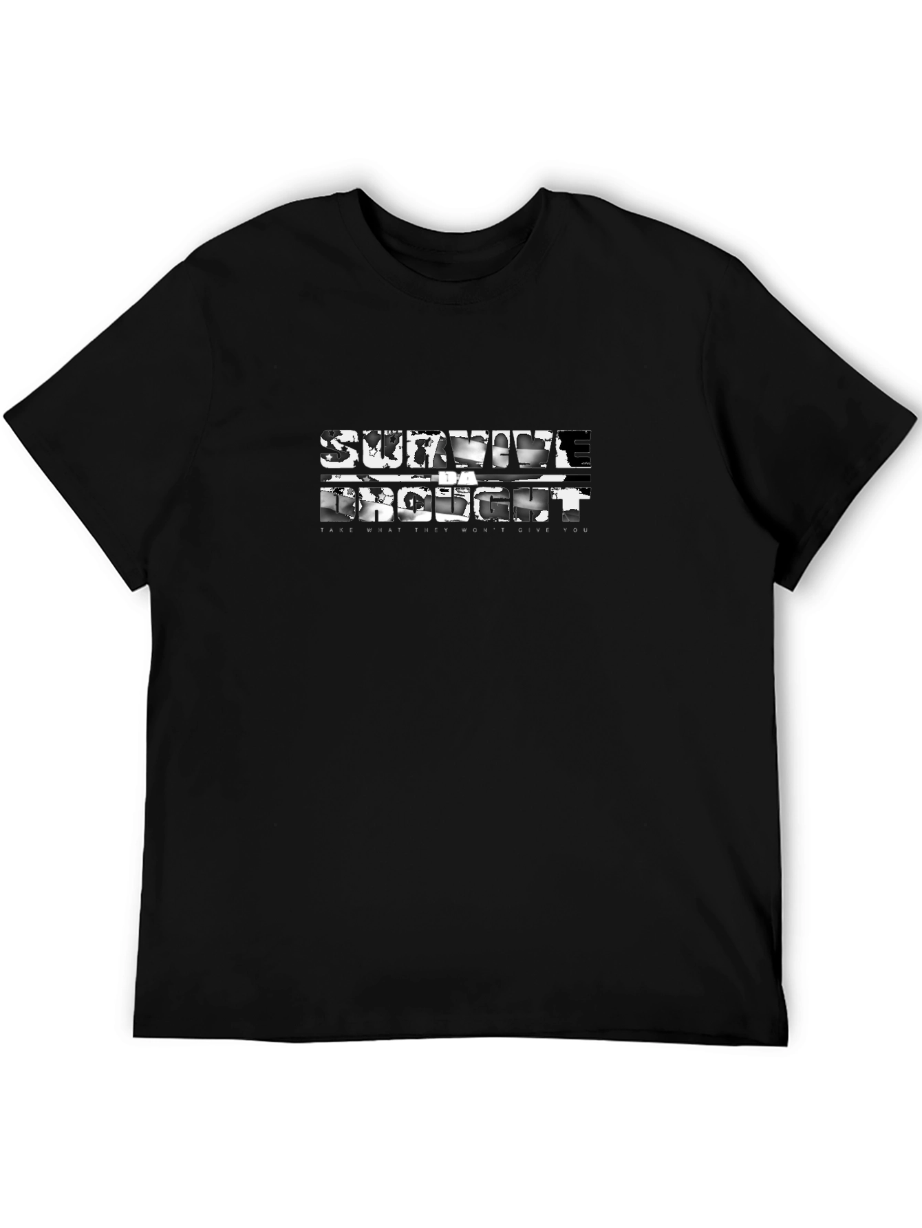 Statement Tee - Sweat & Regret Black T-Shirt