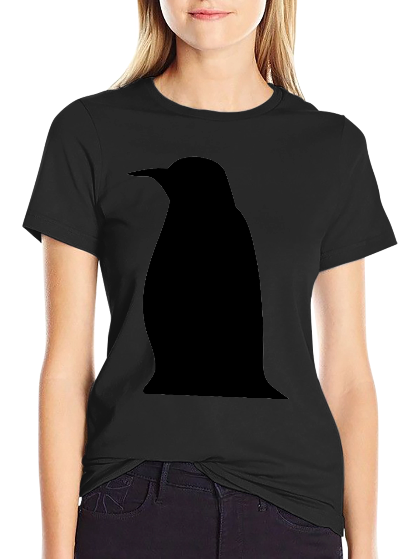 Penguin Silhouette Black T-Shirt