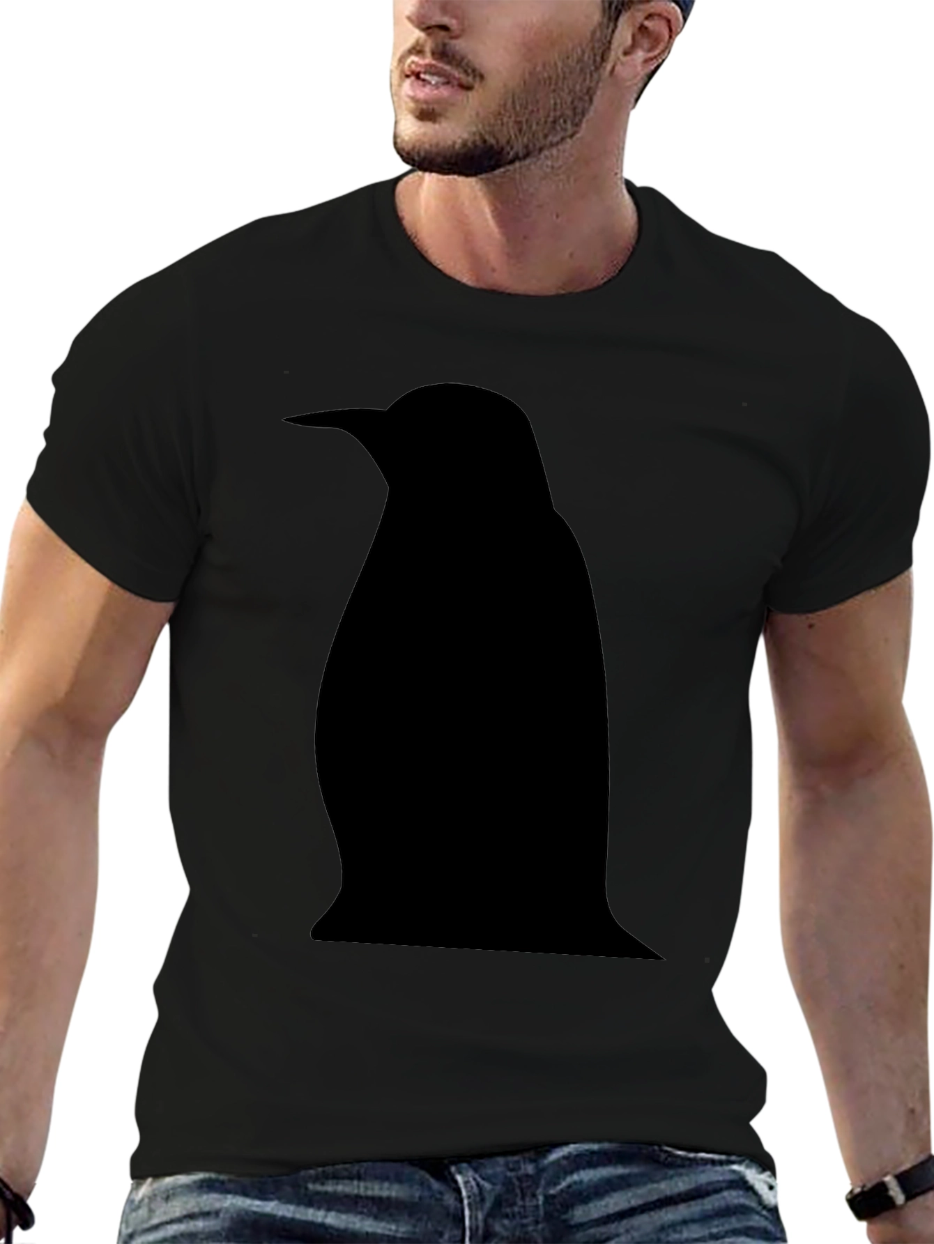 Penguin Silhouette Black T-Shirt