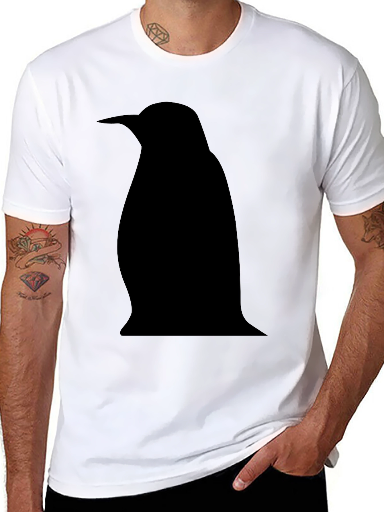 Penguin Silhouette Black T-Shirt
