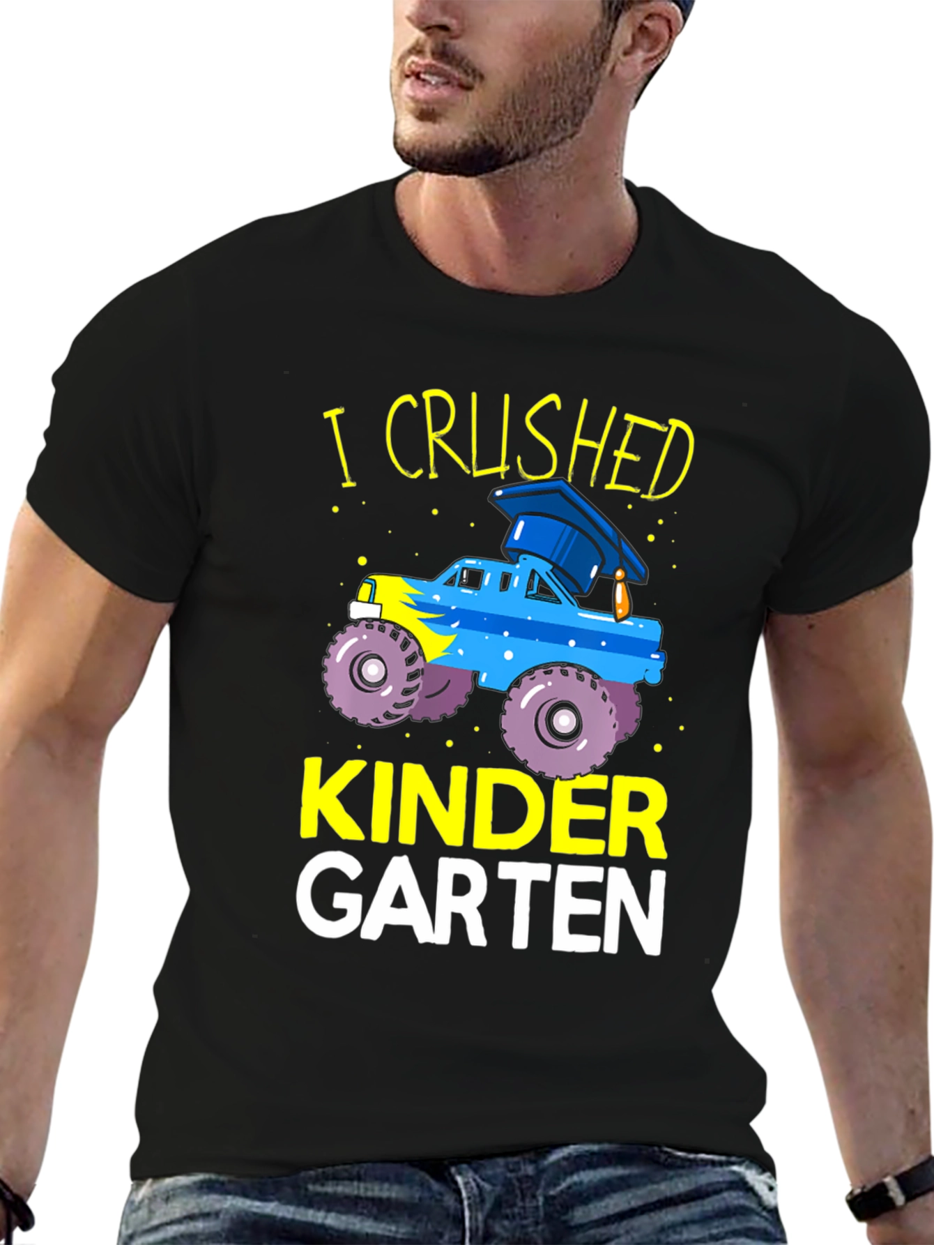 Kindergarten Crushed Graduation Monster Truck Tee