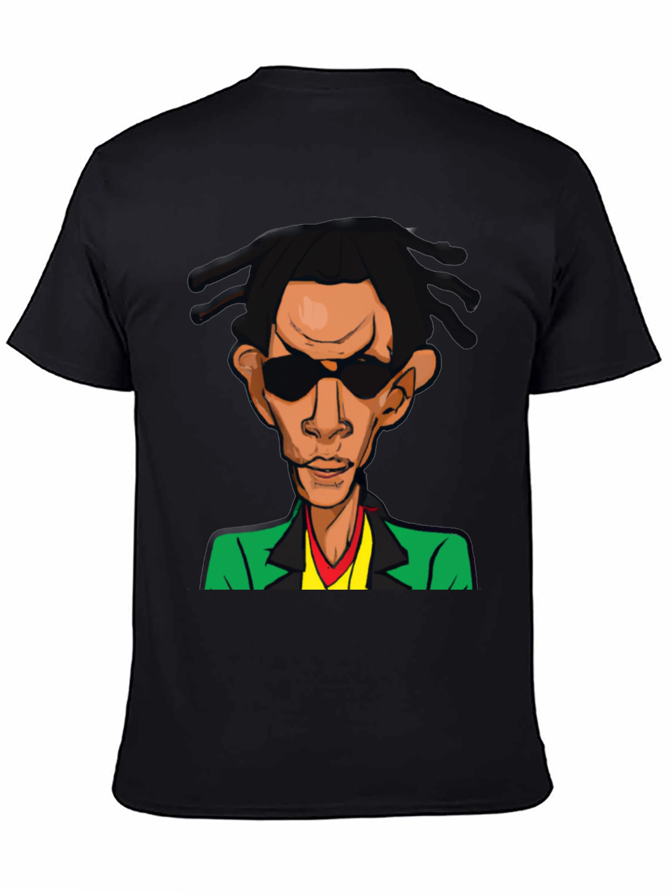 Cool Cartoon Graphic Black T-Shirt