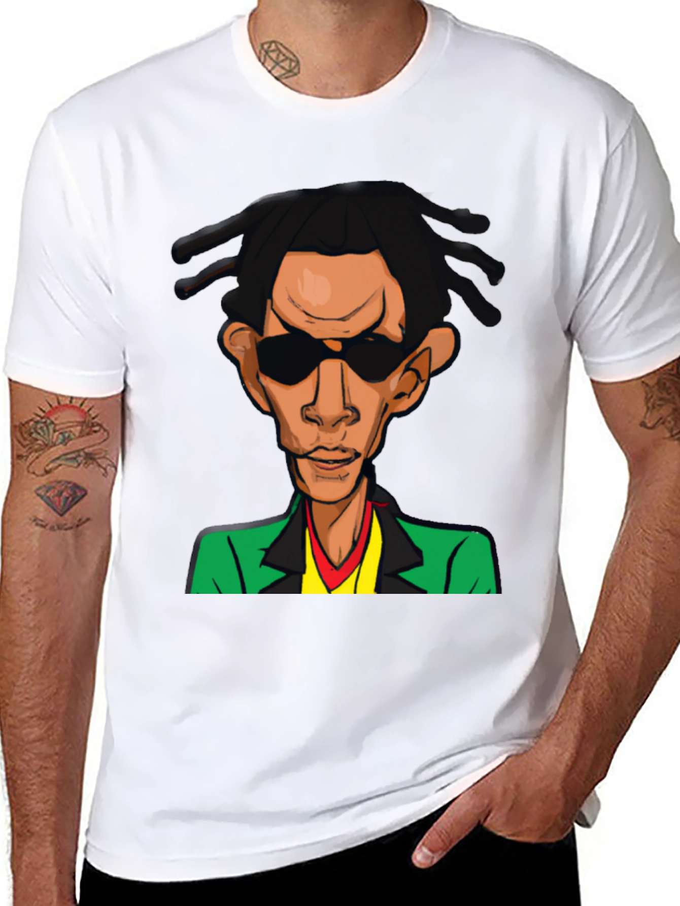 Cool Cartoon Graphic Black T-Shirt