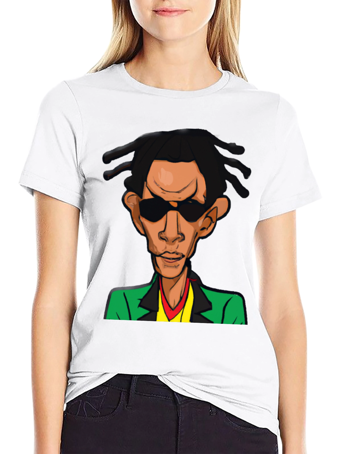 Cool Cartoon Graphic Black T-Shirt