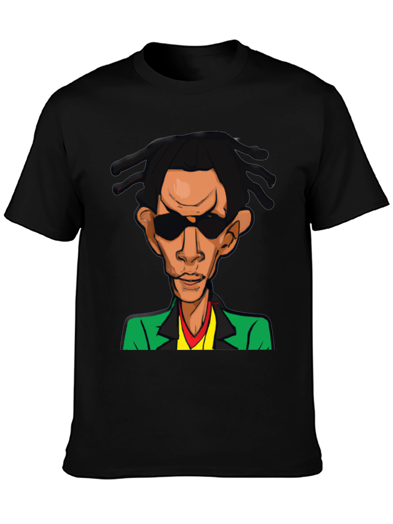 Cool Cartoon Graphic Black T-Shirt