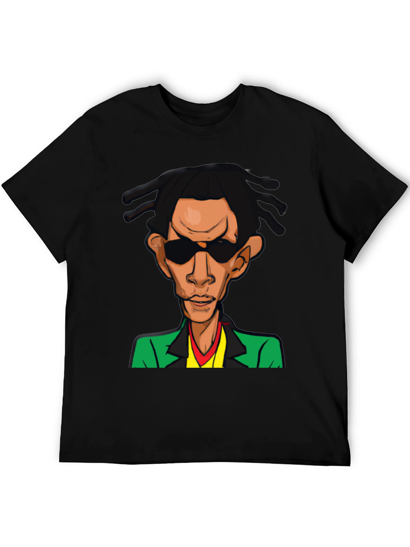 Cool Cartoon Graphic Black T-Shirt