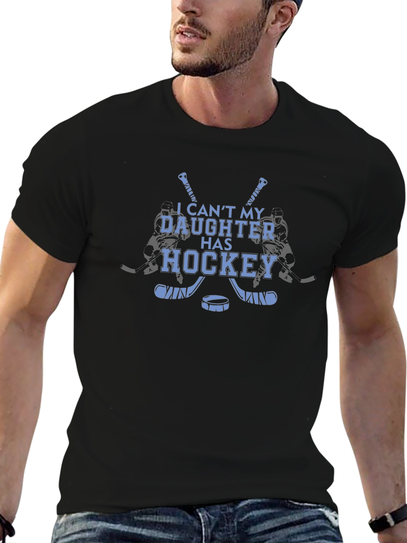 Hockey Daughter T-Shirt: I Cant My Daughter Has Hockey
