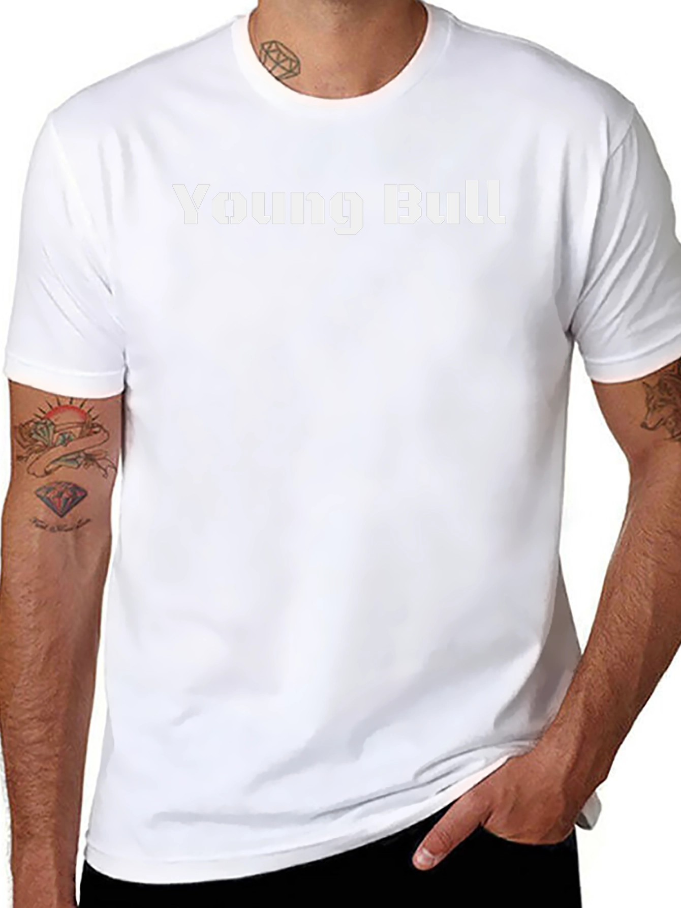 Young Bull Graphic Tee - Mens Crew Neck T-Shirt